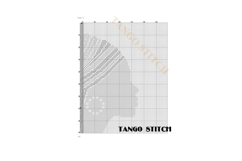 Woman silhouette bright easy cross stitch pattern - Tango Stitch