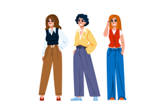 skirt woman spring fashion vector Product Image 1