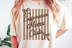 Caffeinated Moms Club SVG PNG | Trendy Mama Png | Coffee Png Product Image 1