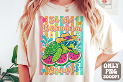 Do the Watermelon Crawl PNG, Turtle Png, Striped Summer Png Product Image 1