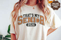 Varsity Football Mom Sweatshirt | That's My Senior SVG PNG Product Image 1