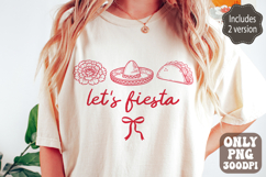 Boho Let's Fiesta PNG | Coquette Cinco De Mayo Png | Mexico Product Image 1