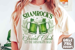 Shamrock's Social Club PNG, St. Patrick’s day Png Designs Product Image 1