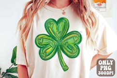Brushstroke St. Patricks Day Shamrock PNG, St. Patricks Day Product Image 1