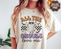 All The Ghouls Love Me SVG PNG | Retro Halloween Boy TShirt Product Image 2