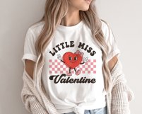 Little Miss Valentine SVG, Retro Valentine Girl Shirt Gift Product Image 4