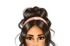 Woman With Boba Tea Png Sublimation file Planner Girl design Product Image 5