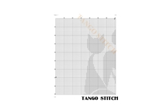 Woman with cat silhouette minimalistic cross stitch pattern - Tango Stitch