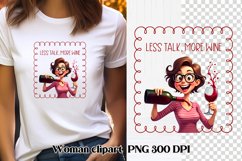 Funny woman wine clipart PNG | Sarcastic quotes girl wine Product Image 1