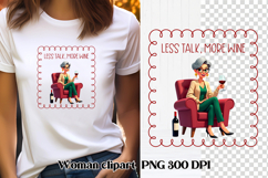 Funny woman wine clipart PNG | Sarcastic quotes girl wine Product Image 1
