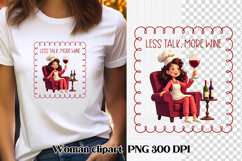 Funny woman wine clipart PNG | Sarcastic quotes girl wine Product Image 1