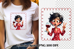 Funny woman wine clipart PNG | Sarcastic quotes girl wine Product Image 1