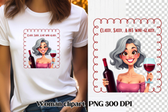 Funny woman wine clipart PNG | Sarcastic quotes girl wine Product Image 1