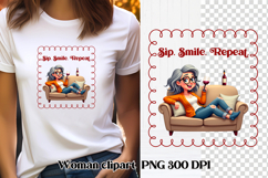 Funny woman wine clipart PNG | Sarcastic quotes girl wine Product Image 1