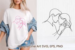 Minimalist couple line art SVG | Romantic couple SVG Product Image 1