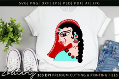 Indian Bride SVG PNG EPS DXF Cut Files Woman Illustration Product Image 1