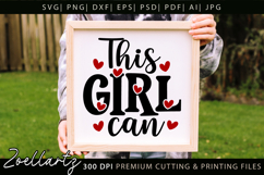 This Girl Can Inspirational Quote SVG Motivational T-shirt Product Image 3