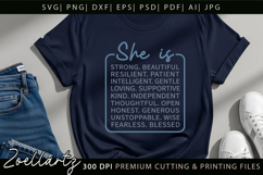 Women Empowerment SVG She Is Strong Fearless Brave Kind SVG Product Image 4
