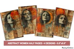 Abstract Girls Portraits Junk Journal Printable Half Pages Product Image 1