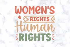 Women rights are human rights SVG, Groovy SVG Design Product Image 2