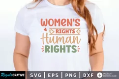 Women rights are human rights SVG, Groovy SVG Design Product Image 1