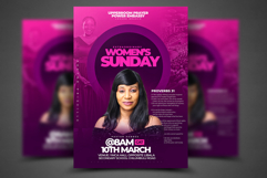 women&#039;s Sunday service flyer Template Product Image 1