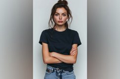 Black T Shirt Logo Branding Mockup Product Image 1