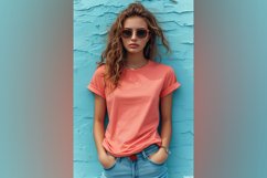 Pink T Shirt Logo Branding Mockup Product Image 1