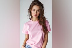 Pink T Shirt Logo Branding Mockup Product Image 1