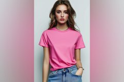 Dark Pink T Shirt Logo Branding Mockup Product Image 1