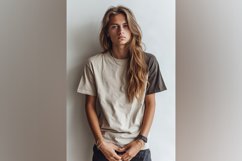 White &amp; Black T Shirt Logo Branding Mockup Product Image 1