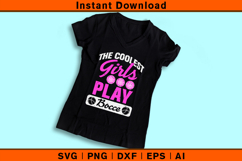 Coolest Girls Play Bocce SVG | Fun Pink Bocce Player Design Product Image 3