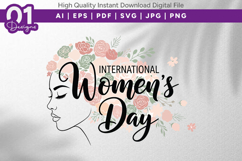 International Womens Day Floral SVG Product Image 1