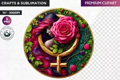Womens day Clipart, 8th of march, Feminine symbol girl Product Image 1
