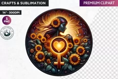 Womens day Clipart, 8th of march, Feminine symbol girl Product Image 1