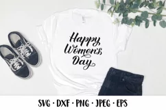 Happy Women’s Day hand lettered SVG. Womens Day card Product Image 2