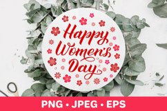 Happy Women’s Day sublimation design. Womens Day card Product Image 1