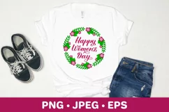 Women’s Day floral round sign. Womens Day sublimation design Product Image 2
