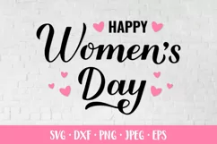 Happy Women’s Day hand lettered SVG. Womens Day sign Product Image 1