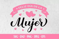 Feliz Dia de la Mujer SVG. Happy Womens Day in Spanish Product Image 1