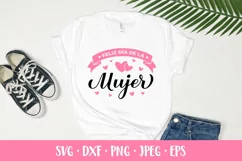 Feliz Dia de la Mujer SVG. Happy Womens Day in Spanish Product Image 2