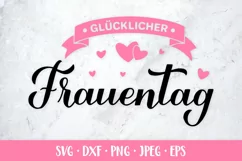 Frauentag SVG. Happy Women’s Day in German Product Image 1