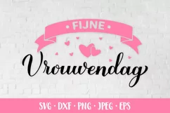 Vrouwendag SVG. Happy Women’s Day in Dutch Product Image 1