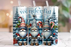 Christmas Gnomes Tumbler Wrap, Christmas Tumbler Wrap PNG Product Image 1