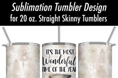 Snowman 20 oz Seamless Tumbler Design | Most Wonderful Time Product Image 4
