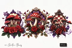 Wonderland Badges Clipart | Fairytale PNG Product Image 1