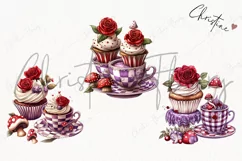 Wonderland Cupcakes Clipart | Fairytale PNG Product Image 3