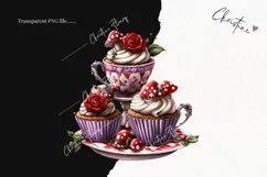 Wonderland Cupcakes Clipart | Fairytale PNG Product Image 2