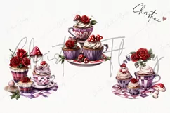Wonderland Cupcakes Clipart | Fairytale PNG Product Image 3