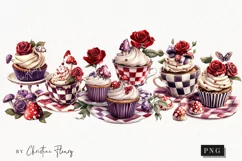 Wonderland Cupcakes Clipart | Fairytale PNG Product Image 1